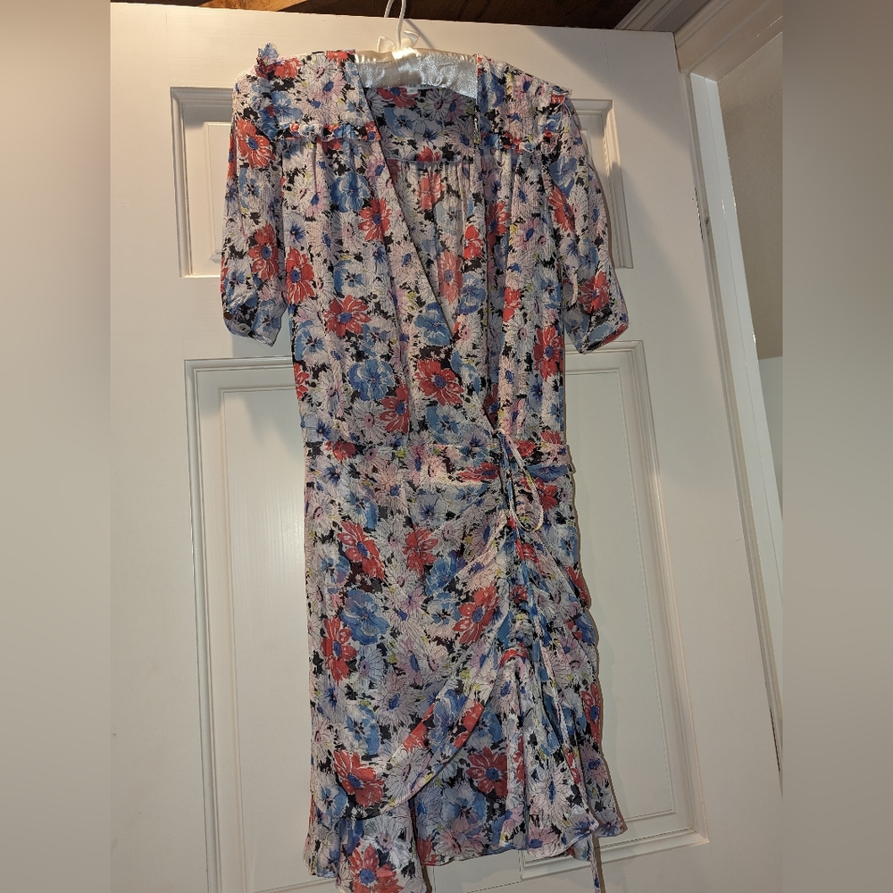 Veronica Beard Signature Side Ruching Dress. Size 0. Floral